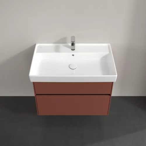Bild von VILLEROY BOCH Collaro Waschbeckenunterschrank, mit Beleuchtung, 2 Auszüge, 754 x 546 x 444 mm, Wine Red #C010B0AH