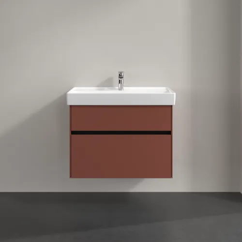 Bild von VILLEROY BOCH Collaro Waschbeckenunterschrank, mit Beleuchtung, 2 Auszüge, 754 x 546 x 444 mm, Wine Red #C010B0AH