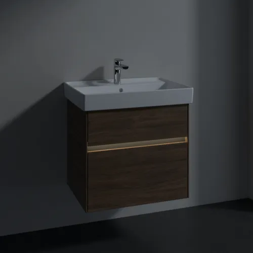 Bild von VILLEROY BOCH Collaro Waschbeckenunterschrank, mit Beleuchtung, 2 Auszüge, 604 x 546 x 444 mm, Arizona Oak #C009B0VH