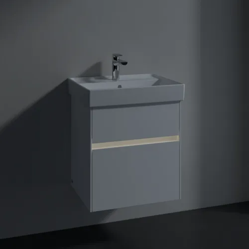 Bild von VILLEROY BOCH Collaro Waschbeckenunterschrank, mit Beleuchtung, 2 Auszüge, 510 x 546 x 414 mm, White Matt #C007B0MS