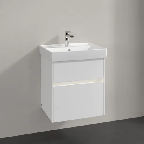 Bild von VILLEROY BOCH Collaro Waschbeckenunterschrank, mit Beleuchtung, 2 Auszüge, 510 x 546 x 414 mm, White Matt #C007B0MS