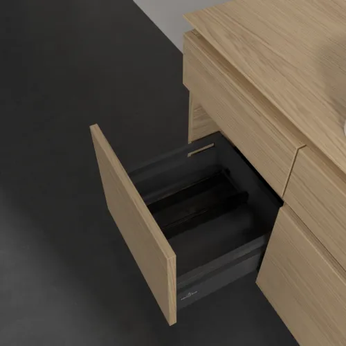 Bild von VILLEROY BOCH Legato Waschbeckenunterschrank, mit Beleuchtung, 5 Auszüge, 1400 x 550 x 500 mm, Nordic Oak / Nordic Oak #B760L0VJ