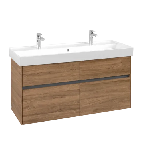 Picture of VILLEROY BOCH Collaro Vanity unit, 4 pull-out compartments, 1154 x 546 x 444 mm, Oak Kansas #C01200RH