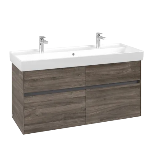 VILLEROY BOCH Collaro Vanity unit, 4 pull-out compartments, 1154 x 546 x 444 mm, Stone Oak #C01200RK resmi