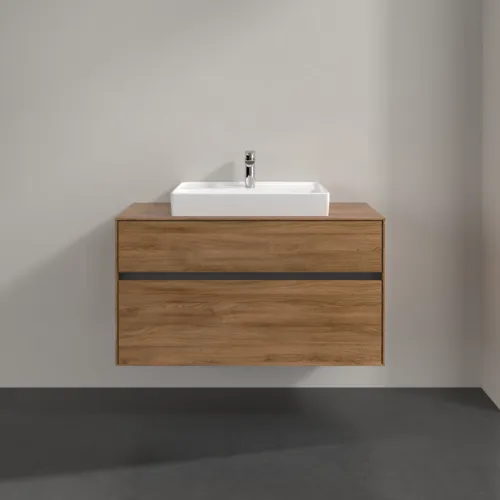 Bild von VILLEROY BOCH Collaro Waschbeckenunterschrank, 2 Auszüge, 1000 x 548 x 500 mm, Kansas Oak #C01900RH