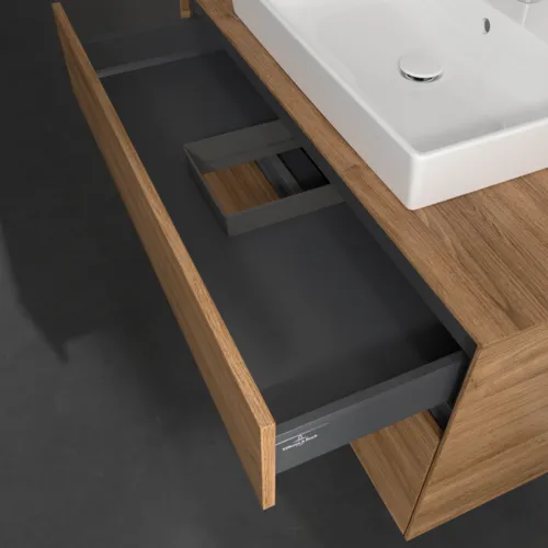 Bild von VILLEROY BOCH Collaro Waschbeckenunterschrank, 2 Auszüge, 1000 x 548 x 500 mm, Kansas Oak #C01900RH