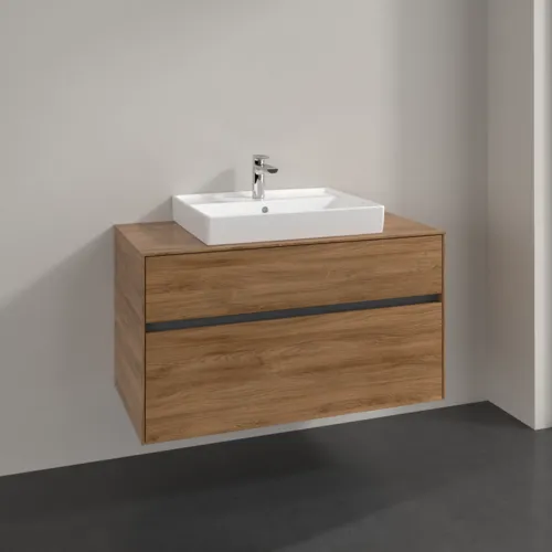 Bild von VILLEROY BOCH Collaro Waschbeckenunterschrank, 2 Auszüge, 1000 x 548 x 500 mm, Kansas Oak #C01900RH