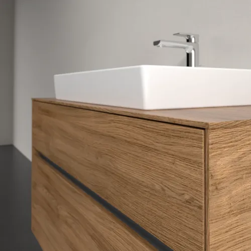 Bild von VILLEROY BOCH Collaro Waschbeckenunterschrank, 2 Auszüge, 1000 x 548 x 500 mm, Kansas Oak #C01900RH