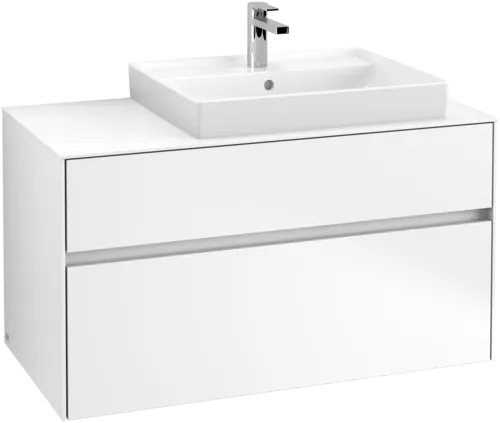 Obrázek VILLEROY BOCH Collaro toaletní skříňka, 2 výsuvy, 1000 x 548 x 500 mm, bílá matná / bílá matná #C01800MS