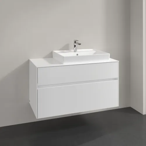 Bild von VILLEROY BOCH Collaro Waschbeckenunterschrank, 2 Auszüge, 1000 x 548 x 500 mm, White Matt / White Matt #C01800MS