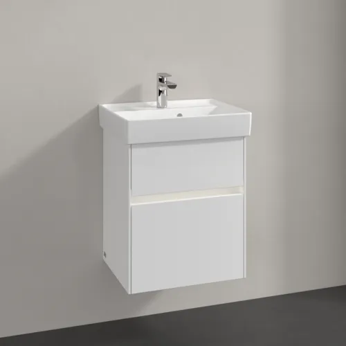Bild von VILLEROY BOCH Collaro Waschbeckenunterschrank, mit Beleuchtung, 2 Auszüge, 460 x 546 x 374 mm, Glossy White #C006B0DH