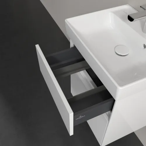 Bild von VILLEROY BOCH Collaro Waschbeckenunterschrank, mit Beleuchtung, 2 Auszüge, 460 x 546 x 374 mm, Glossy White #C006B0DH