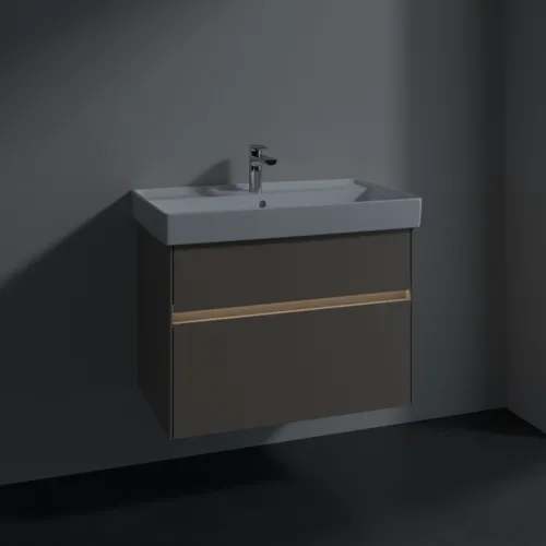 Bild von VILLEROY BOCH Collaro Waschbeckenunterschrank, mit Beleuchtung, 2 Auszüge, 754 x 546 x 444 mm, Taupe #C010B0VM
