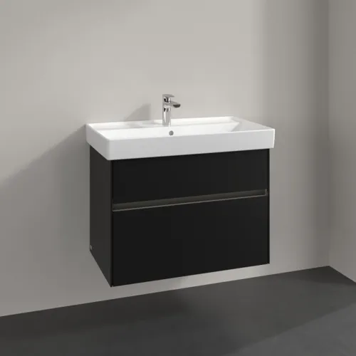 VILLEROY BOCH Collaro Waschbeckenunterschrank, mit Beleuchtung, 2 Auszüge, 754 x 546 x 444 mm, Volcano Black #C010B0VL, Bild 2