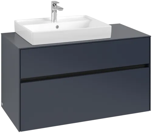 Picture of VILLEROY BOCH Collaro Vanity unit, with lighting, 2 pull-out compartments, 1000 x 548 x 500 mm, Marine Blue / Marine Blue #C017B0VQ