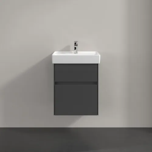Bild von VILLEROY BOCH Collaro Waschbeckenunterschrank, mit Beleuchtung, 2 Auszüge, 460 x 546 x 374 mm, Glossy Grey #C006B0FP