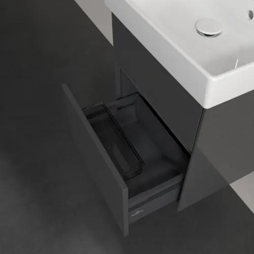 Bild von VILLEROY BOCH Collaro Waschbeckenunterschrank, mit Beleuchtung, 2 Auszüge, 460 x 546 x 374 mm, Glossy Grey #C006B0FP
