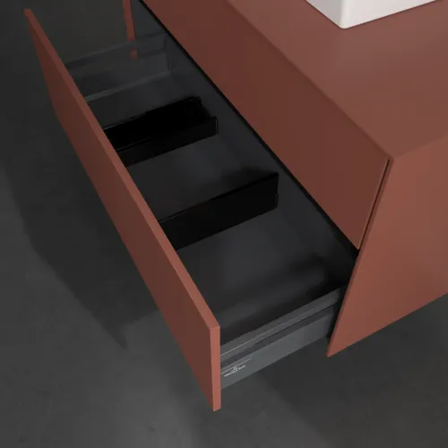 Bild von VILLEROY BOCH Collaro Waschbeckenunterschrank, 2 Auszüge, 1000 x 548 x 500 mm, Wine Red / Wine Red #C01600AH