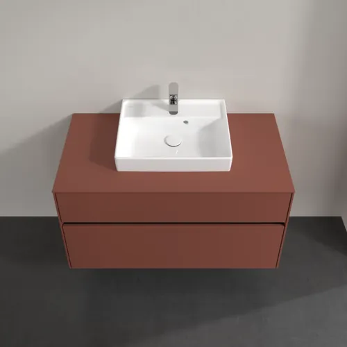 Bild von VILLEROY BOCH Collaro Waschbeckenunterschrank, 2 Auszüge, 1000 x 548 x 500 mm, Wine Red / Wine Red #C01600AH