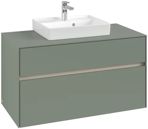 VILLEROY BOCH Collaro Vanity unit, 2 pull-out compartments, 1000 x 548 x 500 mm, Soft Green / Soft Green #C01600AF resmi