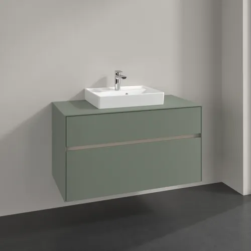 Bild von VILLEROY BOCH Collaro Waschbeckenunterschrank, 2 Auszüge, 1000 x 548 x 500 mm, Soft Green / Soft Green #C01600AF