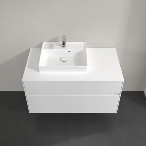 Bild von VILLEROY BOCH Collaro Waschbeckenunterschrank, mit Beleuchtung, 2 Auszüge, 1000 x 548 x 500 mm, Glossy White / Glossy White #C014B0DH