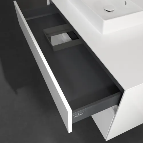 Bild von VILLEROY BOCH Collaro Waschbeckenunterschrank, mit Beleuchtung, 2 Auszüge, 1000 x 548 x 500 mm, Glossy White / Glossy White #C014B0DH