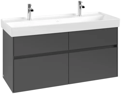 Picture of VILLEROY BOCH Collaro Vanity unit, 4 pull-out compartments, 1154 x 546 x 444 mm, Graphite #C01200VR