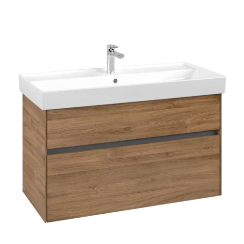 Picture of VILLEROY BOCH Collaro Vanity unit, 2 pull-out compartments, 954 x 546 x 444 mm, Oak Kansas #C01100RH