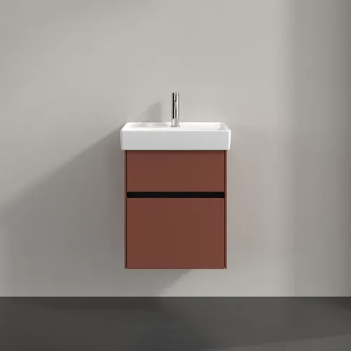Bild von VILLEROY BOCH Collaro Waschbeckenunterschrank, mit Beleuchtung, 2 Auszüge, 460 x 546 x 374 mm, Wine Red #C006B0AH