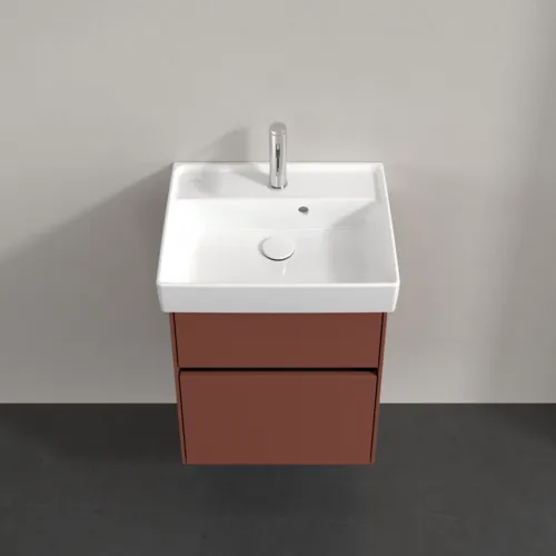 Bild von VILLEROY BOCH Collaro Waschbeckenunterschrank, mit Beleuchtung, 2 Auszüge, 460 x 546 x 374 mm, Wine Red #C006B0AH
