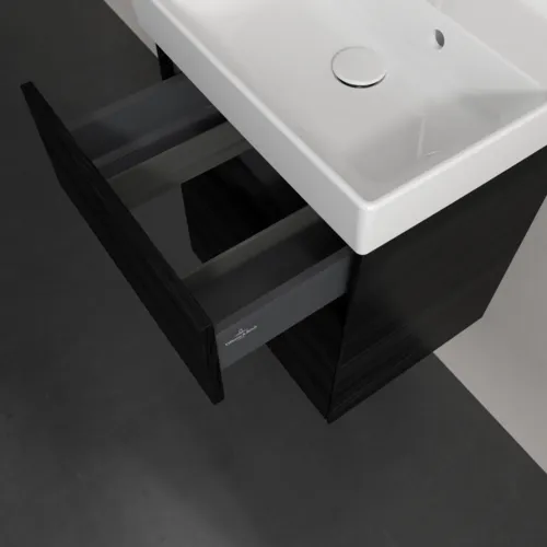 Bild von VILLEROY BOCH Collaro Waschbeckenunterschrank, mit Beleuchtung, 2 Auszüge, 460 x 546 x 374 mm, Black Oak #C006B0AB