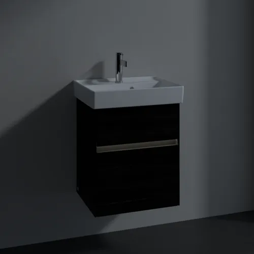 Bild von VILLEROY BOCH Collaro Waschbeckenunterschrank, mit Beleuchtung, 2 Auszüge, 460 x 546 x 374 mm, Black Oak #C006B0AB