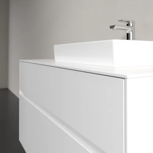 Bild von VILLEROY BOCH Collaro Waschbeckenunterschrank, mit Beleuchtung, 2 Auszüge, 1000 x 548 x 500 mm, White Matt / White Matt #C015B0MS