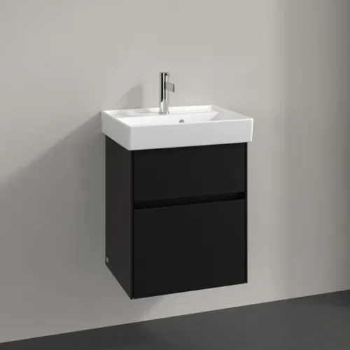 Bild von VILLEROY BOCH Collaro Waschbeckenunterschrank, 2 Auszüge, 460 x 546 x 374 mm, Volcano Black #C00600VL