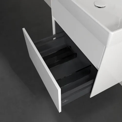 Bild von VILLEROY BOCH Collaro Waschbeckenunterschrank, 2 Auszüge, 604 x 546 x 444 mm, Glossy White #C00900DH