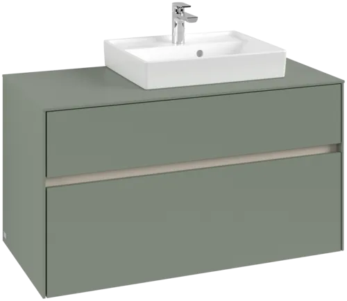 Picture of VILLEROY BOCH Collaro Vanity unit, 2 pull-out compartments, 1000 x 548 x 500 mm, Soft Green / Soft Green #C01500AF