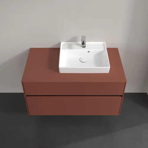 Bild von VILLEROY BOCH Collaro Waschbeckenunterschrank, 2 Auszüge, 1000 x 548 x 500 mm, Wine Red / Wine Red #C01500AH