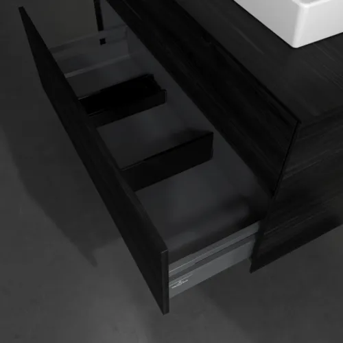 Bild von VILLEROY BOCH Collaro Waschbeckenunterschrank, 2 Auszüge, 1000 x 548 x 500 mm, Black Oak / Black Oak #C01500AB