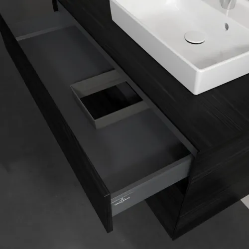 Bild von VILLEROY BOCH Collaro Waschbeckenunterschrank, 2 Auszüge, 1000 x 548 x 500 mm, Black Oak / Black Oak #C01500AB