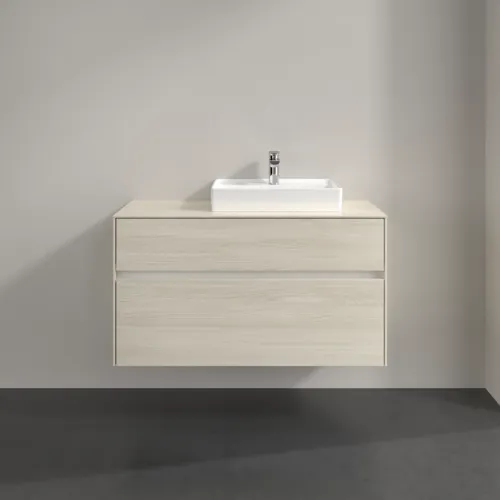 Bild von VILLEROY BOCH Collaro Waschbeckenunterschrank, 2 Auszüge, 1000 x 548 x 500 mm, White Oak / White Oak #C01500AA