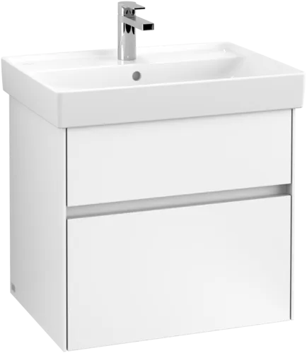 VILLEROY BOCH Collaro Vanity unit, with lighting, 2 pull-out compartments, 604 x 546 x 444 mm, White Matt #C009B0MS resmi