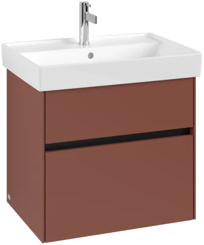 VILLEROY BOCH Collaro Vanity unit, 2 pull-out compartments, 604 x 546 x 444 mm, Wine Red #C00900AH resmi