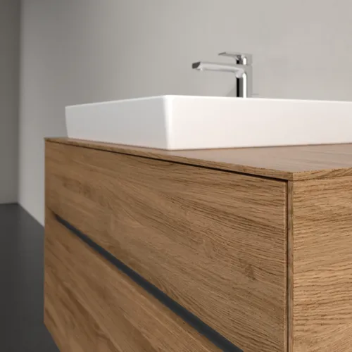 Bild von VILLEROY BOCH Collaro Waschbeckenunterschrank, mit Beleuchtung, 2 Auszüge, 1000 x 548 x 500 mm, Kansas Oak #C017B0RH