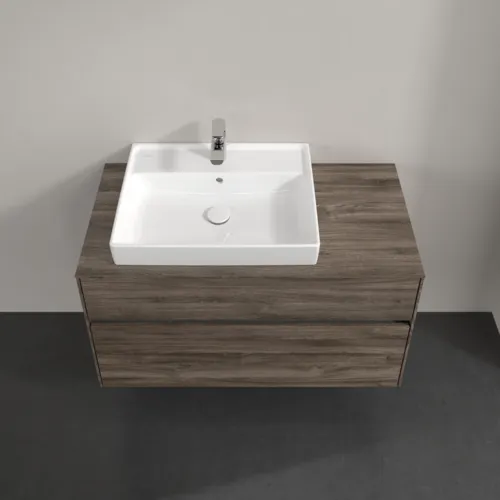 VILLEROY BOCH Collaro Waschbeckenunterschrank, mit Beleuchtung, 2 Auszüge, 1000 x 548 x 500 mm, Stone Oak #C017B0RK, Bild 4