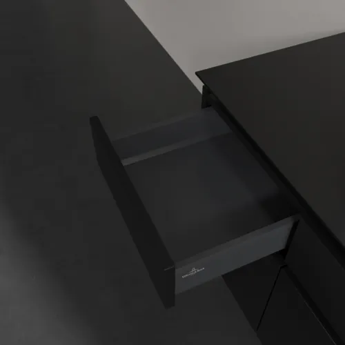 VILLEROY BOCH Legato Waschbeckenunterschrank, 5 Auszüge, 1400 x 550 x 500 mm, Black Matt Lacquer / Black Matt Lacquer #B76000PD, Bild 7