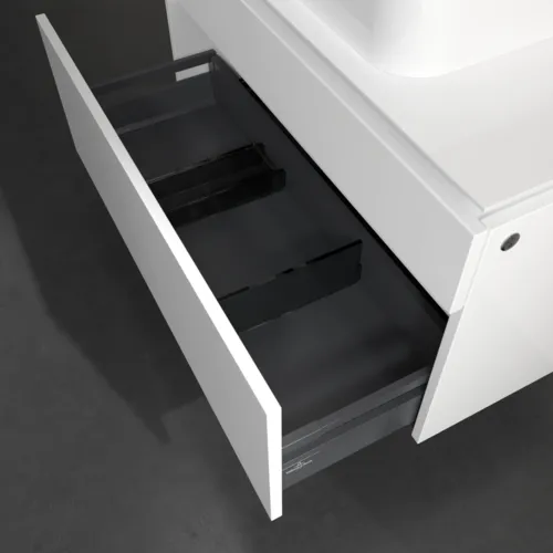 Bild von VILLEROY BOCH Legato Waschbeckenunterschrank, mit Beleuchtung, 2 Auszüge, 1000 x 550 x 500 mm, Glossy White / Glossy White #B756L0DH