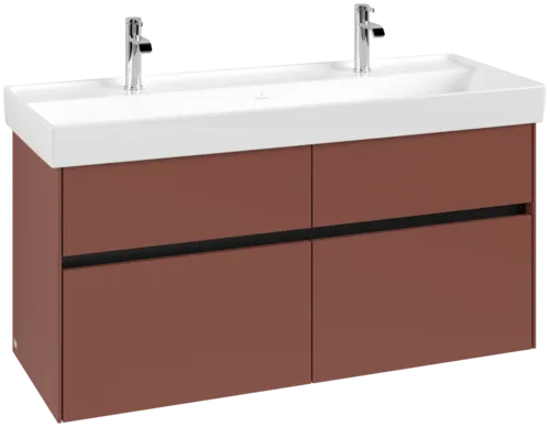 Picture of VILLEROY BOCH Collaro Vanity unit, with lighting, 4 pull-out compartments, 1154 x 546 x 444 mm, Wine Red #C012B0AH