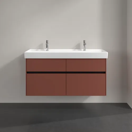Bild von VILLEROY BOCH Collaro Waschbeckenunterschrank, mit Beleuchtung, 4 Auszüge, 1154 x 546 x 444 mm, Wine Red #C012B0AH