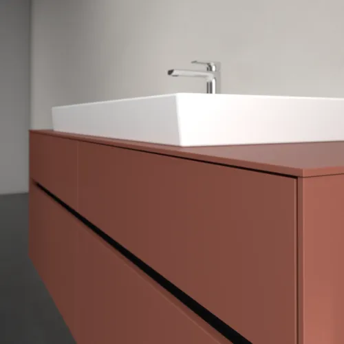 Bild von VILLEROY BOCH Collaro Waschbeckenunterschrank, mit Beleuchtung, 4 Auszüge, 1600 x 548 x 500 mm, Wine Red / Wine Red #C031B0AH